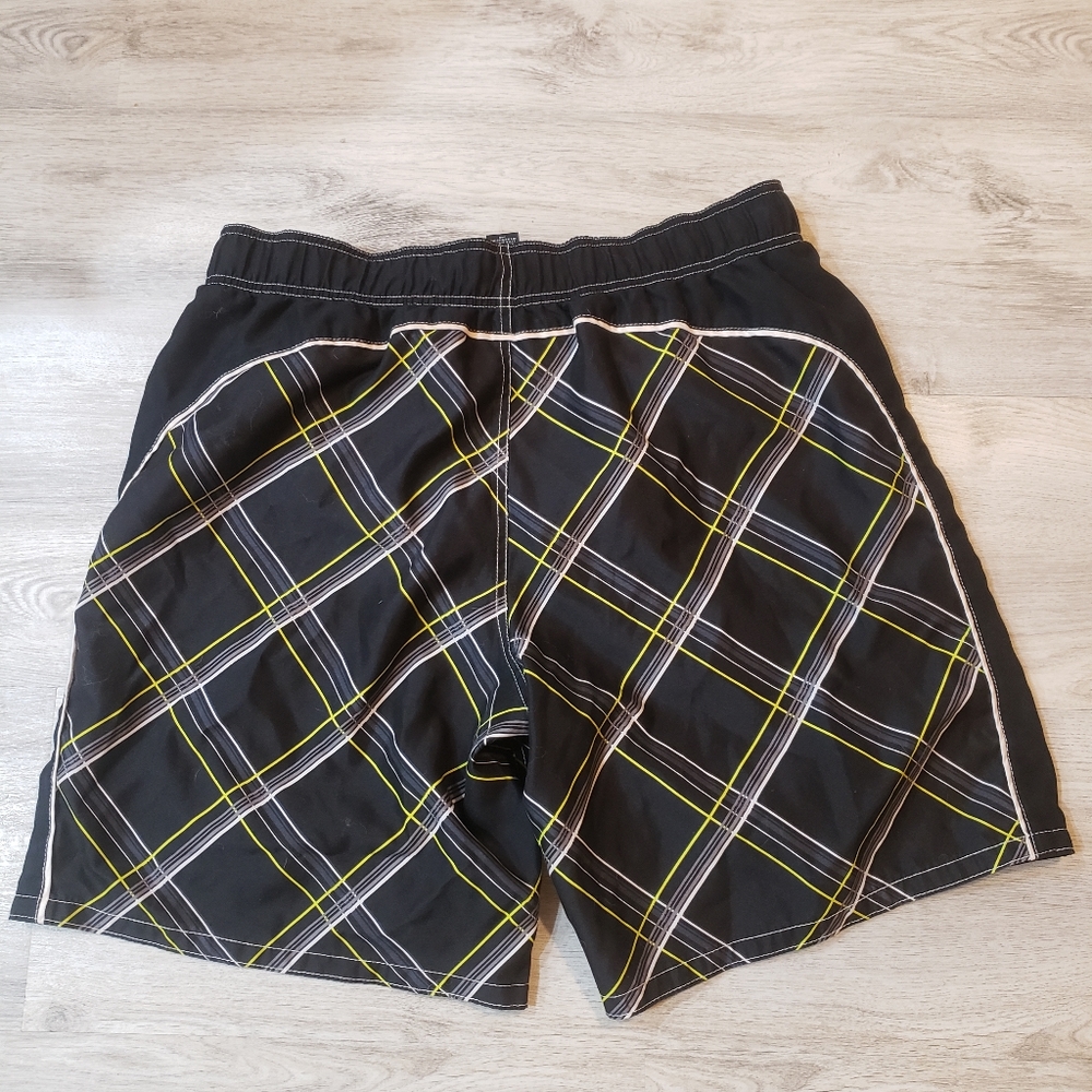 Mens op large swim trunks..Black, yellow, and white. - Picture 2 of 6
